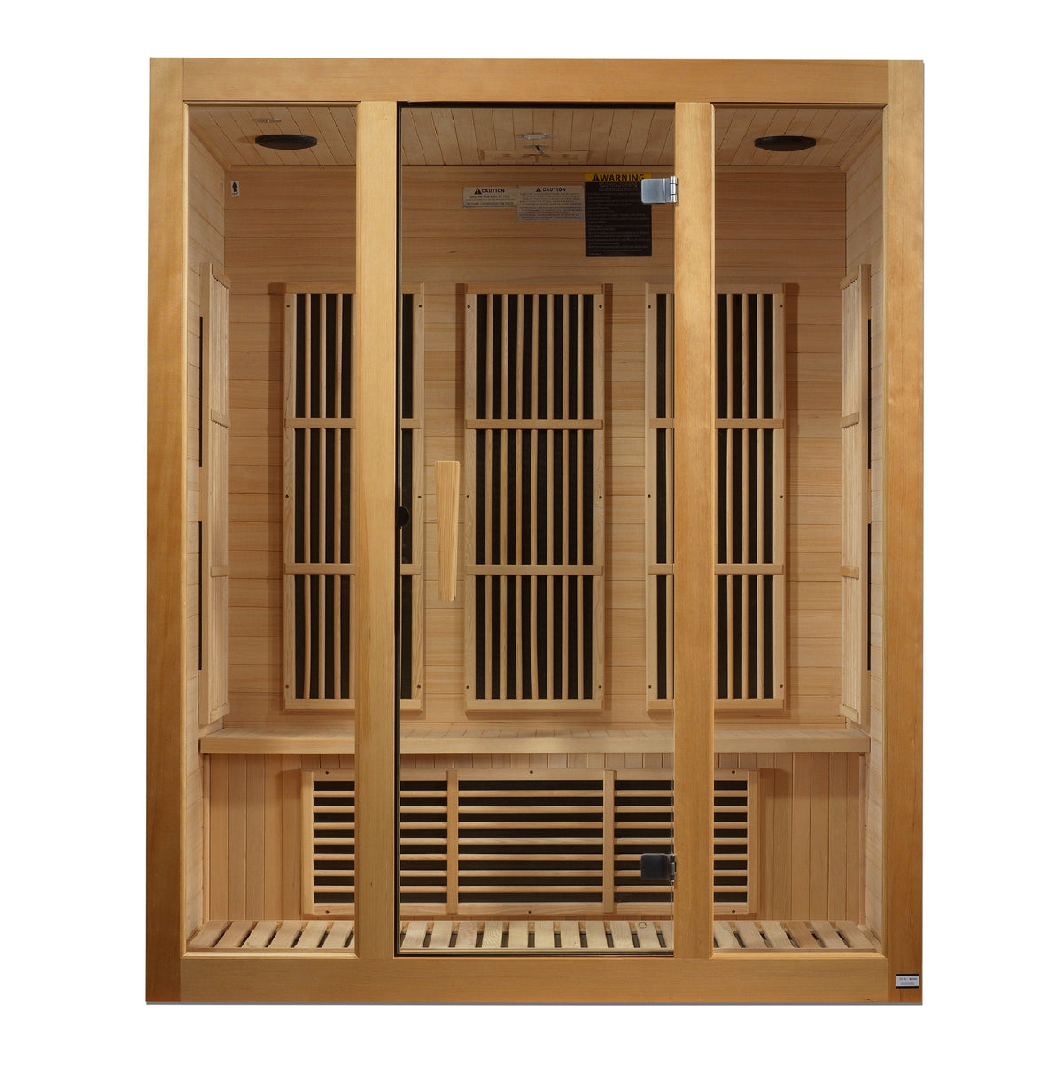 Maxxus 3-Person "Bellevue" Low EMF FAR Infrared Sauna Canadian Hemlock MX-J306-01