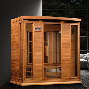 Maxxus 4-Person "Chaumont Edition" Near Zero EMF FAR Infrared Sauna - Canadian Red Cedar MX-K406-01-ZF CED