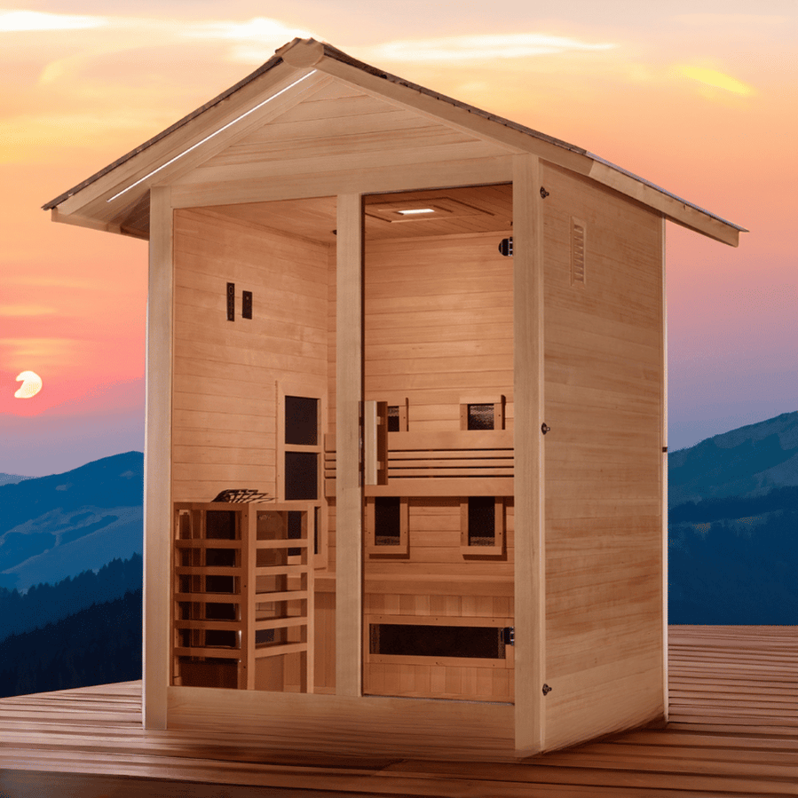 Golden Designs "Carinthia" 3 Person Hybrid Outdoor Sauna GDI-8123-01