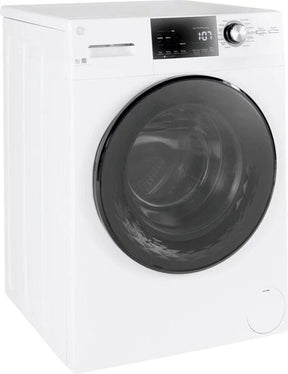 GE – 2.4 Cu. Ft. High Efficiency Stackable Front Load Washer with Steam and Sanitize – White